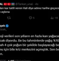 Vali Çiçek'ten kar tatiline tepki veren vatandaşa 'Sen benim yerimde olsan ne yapardın'
