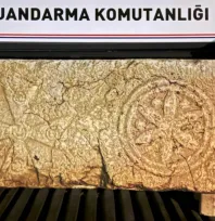 Yahyalı'da tarihi eser operasyonu: 1500 Yıllık Kapı Sütunu Bulundu