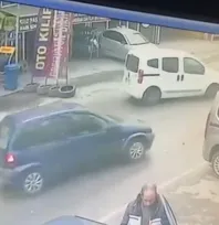 Yola aniden çıkan araç kazaya neden oldu