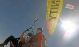 Paraşütle maske mesafe temizlik uyarısı