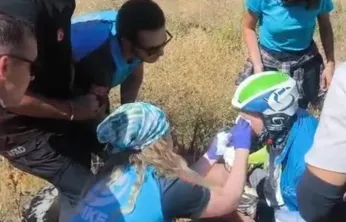 Ali Dağı'nda Korku Dolu Anlar: Fransız Turist Havalanamadan Yuvarlandı