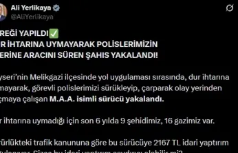 Bakanı Yerlikaya: 'Dur ihtarına uymayan sürücüler nedeniyle son 6 ayda 9 polis şehit oldu'