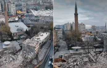 Cami Kebir'in etrafındaki yapılar yıkılıyor