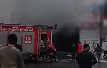 Doğu Sanayi'de çıkan yangın kontrol altına alındı