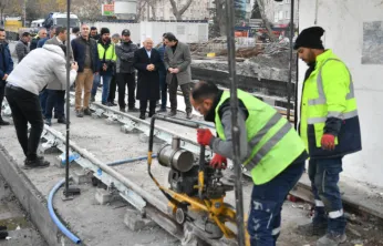 DSİ Kavşağındaki Tramvay Hattı Yeniden Bağlandı