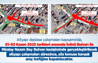 Hafta sonu Amele Pazarı civarında yol trafiğe kapalı olacak