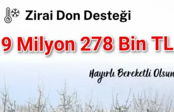 Kayseri'de 9 milyon 278 bin TL zirai don desteği hesaplara yatırıldı