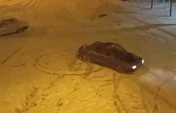 Kayseri'de karda drift atan sürücülere yüklü ceza