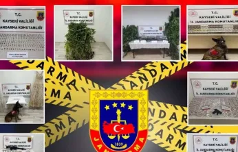 Kayseri jandarmasından yıl bilançosu: 283 kilodan fazla uyuşturucu madde ele geçirildi