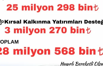 Kayserili çiftçilere 28 milyon 568 bin lira tarımsal destek ödemesi