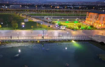 Millet Bahçesi'ne LED'li Aydınlatma