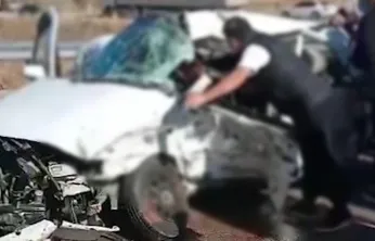 Otomobille tırın çarpıştığı feci kazada bir kişi hayatını kaybetti