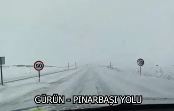 Pınarbaşı'dan Gürün ve Göksun karayolu tüm araç trafiğine kapalı