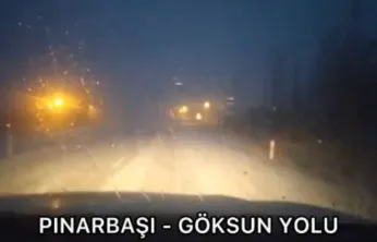 Pınarbaşı-Kahramanmaraş yolu çekici ve tır trafiğine kapandı