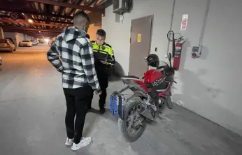 Plakasız motosiklet sürücüsüne 6 farklı ihlalden yüklü ceza