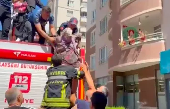 Talas'ta binanın 13. Katında çıkan yangın paniğe neden oldu: 25 Kişi dumandan etkilendi