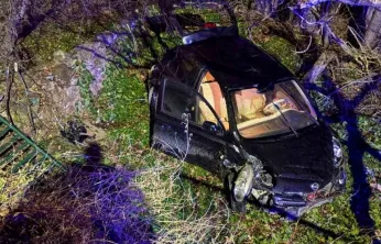 Talas'ta Ehliyetsiz Sürücü Bahçe Duvarından Uçtu