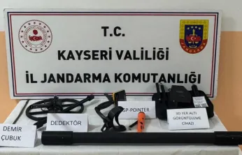 Tomarza'da izinsiz kazı yapan 3 kişi yakalandı