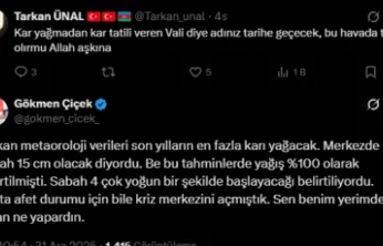 Vali Çiçek'ten kar tatiline tepki veren vatandaşa 'Sen benim yerimde olsan ne yapardın'