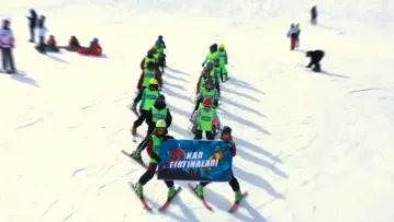 ERVA Kar Fırtınaları sporcuları antrenmanlarını sürdürüyor