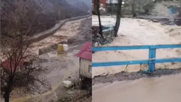 Yahyalı'da Dere Taştı, Evler Suya Gömüldü