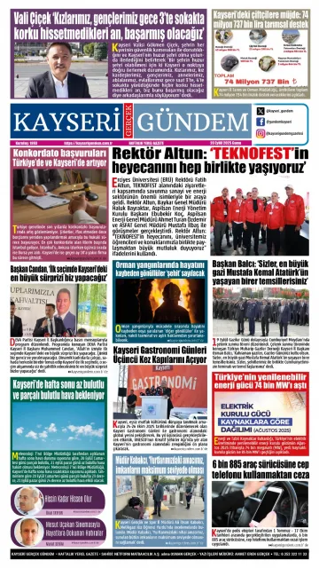 E-Gazete - Tarih: 20 Eylül 2025