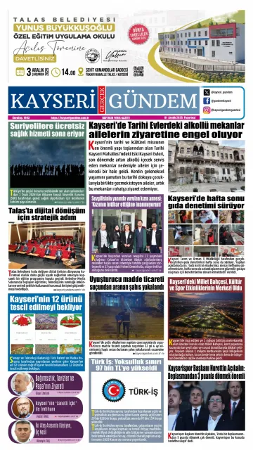 E-Gazete - Tarih: 01 Aralık 2025