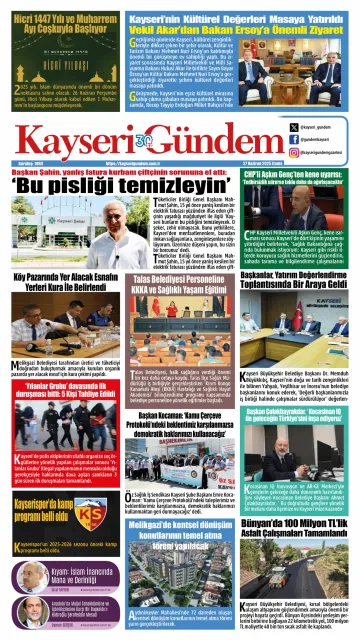 E-Gazete - Tarih: 27 Haziran 2025