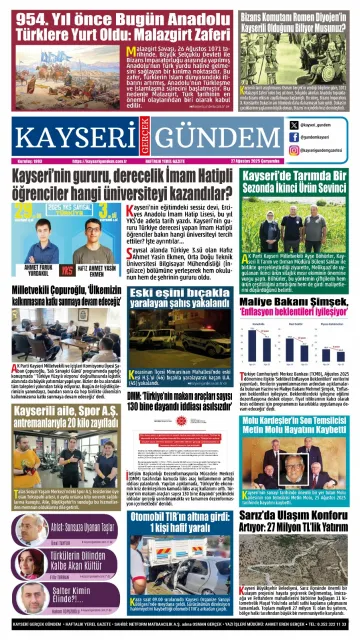 E-Gazete - Tarih: 27 Ağustos 2025
