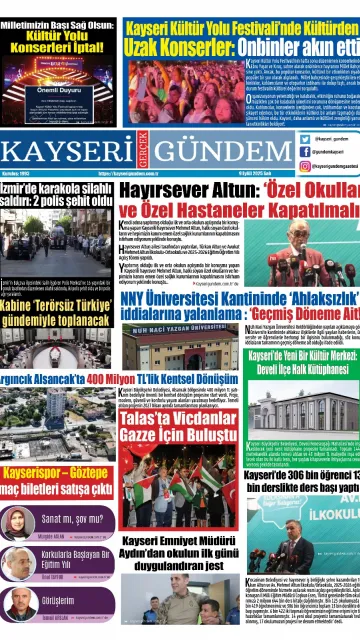 E-Gazete - Tarih: 09 Eylül 2025