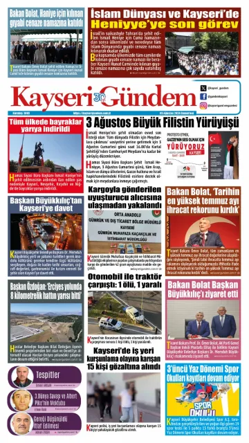 E-Gazete - Tarih: 03 Ağustos 2024