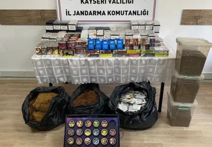 20 bin adet içi tütün doldurulmuş makaron ele geçirildi