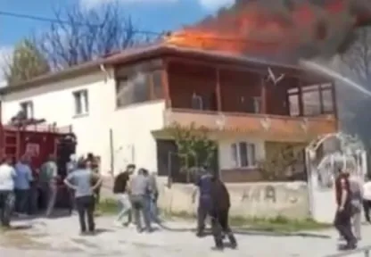 Bünyan'da çatıda çıkan yangın söndürüldü