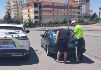 Drift atan ehliyetsiz sürücüye 65 bin lira ceza