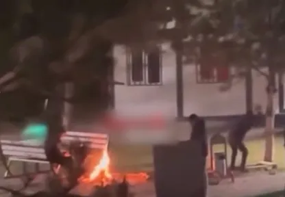 Parka zarar veren 2 çocuk yakalandı