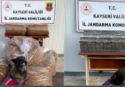Yol kontrolü sırasında 275 kilogram tütün ele geçirildi