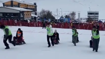Erciyes'te eşler 'çekilmez oldun' yarışmasında