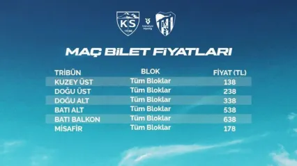 Kayserispor - Kocaelispor maçının biletleri satışa çıktı