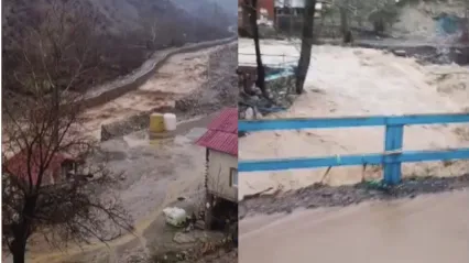 Yahyalı'da Dere Taştı, Evler Suya Gömüldü