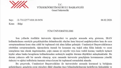 YÖK'ten öğrencilere uyarı: 'İBAN bilgilerinizi kimseye kullandırtmayın'