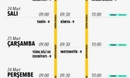 Uzaktan Eğitim Ders Programı Belli Oldu