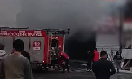 Doğu Sanayi'de çıkan yangın kontrol altına alındı