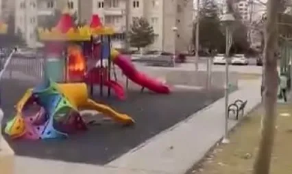 Kaydırağı yakan 15 yaşındaki çocuk yakalandı