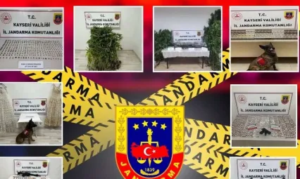 Kayseri jandarmasından yıl bilançosu: 283 kilodan fazla uyuşturucu madde ele geçirildi
