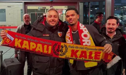 Kayserispor'un Manchester City'den kadrosuna kattığı Katongo şehre geldi