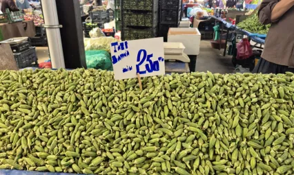 Pazar tezgahlarının en pahalı ürünü bamya oldu