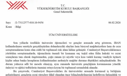 YÖK'ten öğrencilere uyarı: 'İBAN bilgilerinizi kimseye kullandırtmayın'