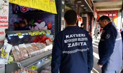 Zabıtadan kanatlı et satan işletmelere denetim