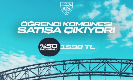 Kayserispor'dan öğrencilere yüzde 50 indirimli kombine bilet