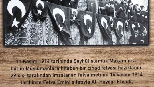 1914 yılına ait tarihi belge, Milli Mücadele Müzesi'nde sergilenmeye başlandı
